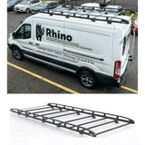 Rhino KammRack Black Aluminium Van Roof Rack For Ford Transit 2014 On LWB Medium Roof (L3H2)