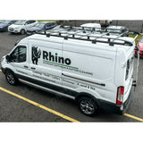 Rhino KammRack Black Aluminium Van Roof Rack For Ford Transit 2014 On LWB Medium Roof (L3H2)