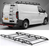 Rhino KammRack Black Aluminium Van Roof Rack For Ford Transit Custom 2023 On LWB Low Roof (L2H1) Twin Rear Doors