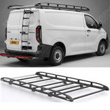 Rhino KammRack Black Aluminium Van Roof Rack For Ford Transit Custom 2023 On LWB Low Roof (L2H1) Twin Rear Doors