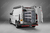 Rhino KammRack Black Aluminium Van Roof Rack For Ford Transit Custom 2023 On LWB Low Roof (L2H1) Twin Rear Doors