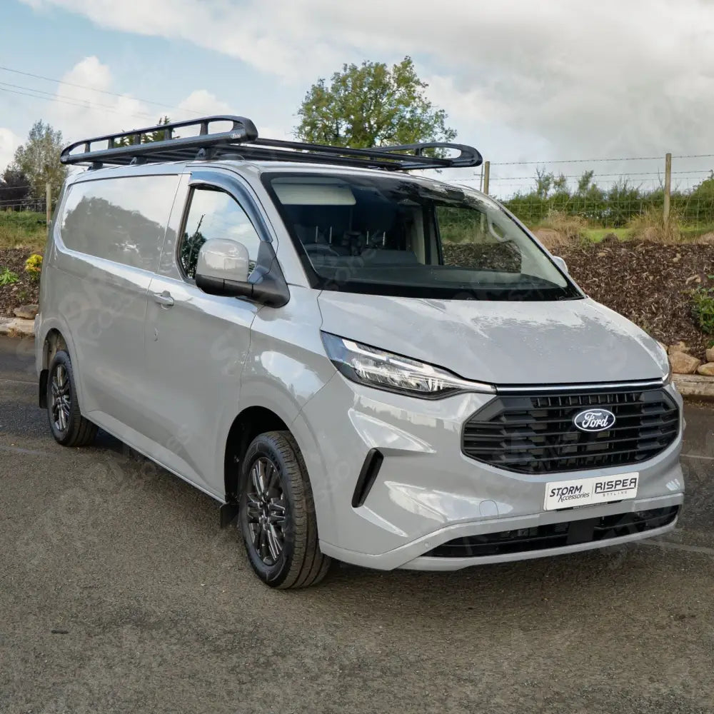 Rhino KammRack Black Aluminium Van Roof Rack For Ford Transit Custom 2023 On SWB Low Roof (L1H1) Twin Rear Doors