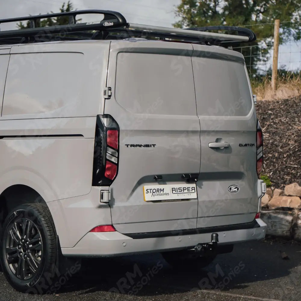 Rhino KammRack Black Aluminium Van Roof Rack For Ford Transit Custom 2023 On SWB Low Roof (L1H1) Twin Rear Doors