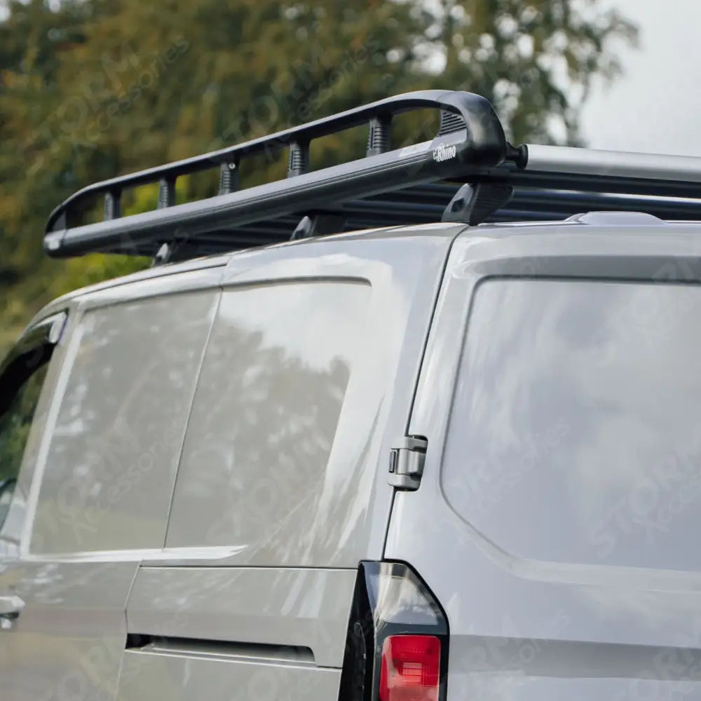 Rhino KammRack Black Aluminium Van Roof Rack For Ford Transit Custom 2023 On SWB Low Roof (L1H1) Twin Rear Doors