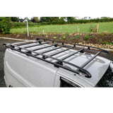 Rhino KammRack Black Aluminium Van Roof Rack For Ford Transit Custom 2023 On SWB Low Roof (L1H1) Twin Rear Doors