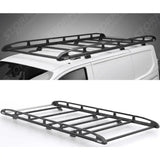 Rhino KammRack Black Aluminium Van Roof Rack For Ford Transit Custom 2023 On SWB Low Roof (L1H1) Twin Rear Doors