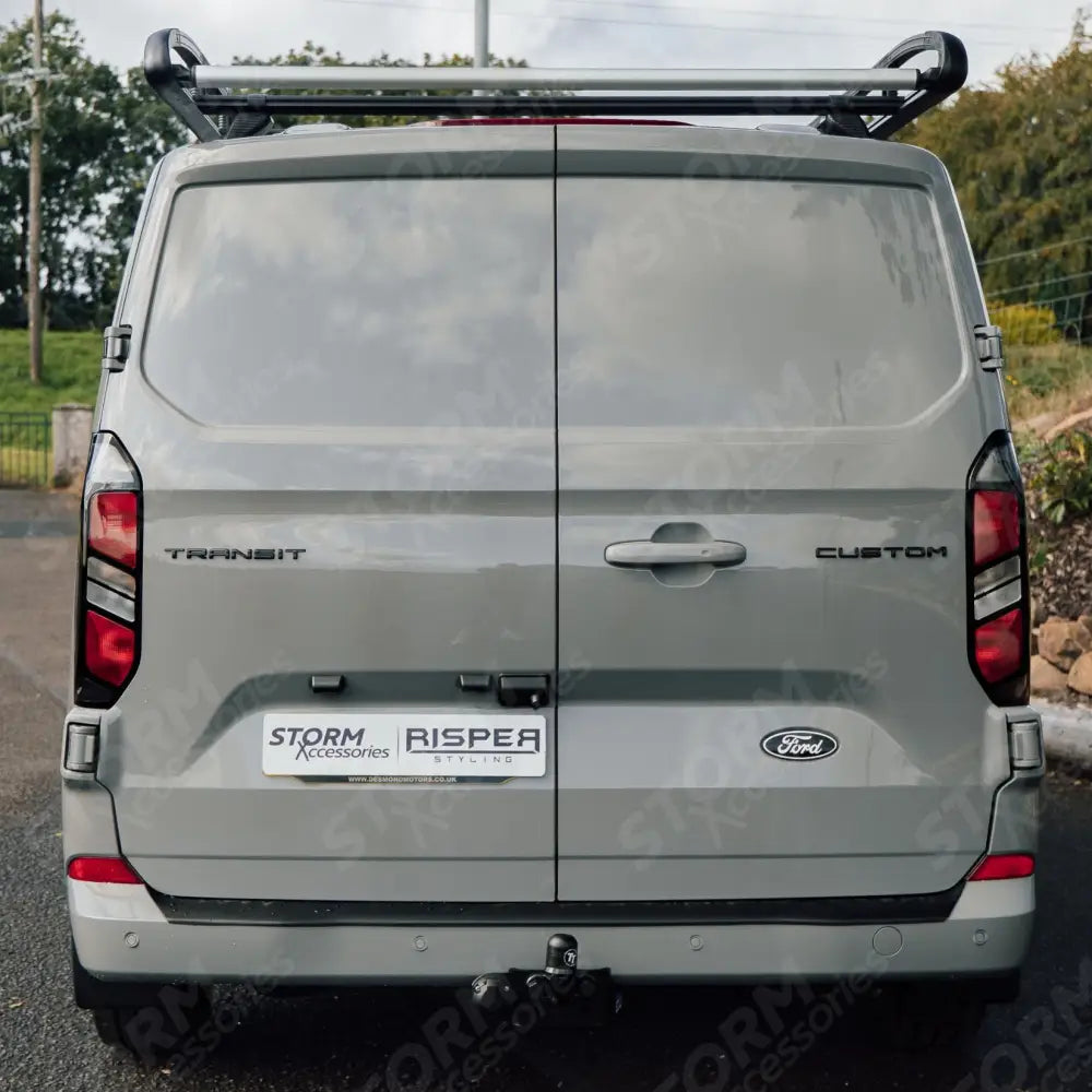 Rhino KammRack Black Aluminium Van Roof Rack For Ford Transit Custom 2023 On SWB Low Roof (L1H1) Twin Rear Doors