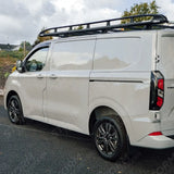 Rhino KammRack Black Aluminium Van Roof Rack For Ford Transit Custom 2023 On SWB Low Roof (L1H1) Twin Rear Doors
