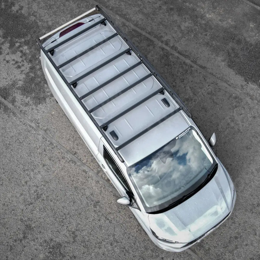 Rhino KammRack Black Aluminium Van Roof Rack For Ford Transit Custom 2023 On SWB Low Roof (L1H1) Twin Rear Doors