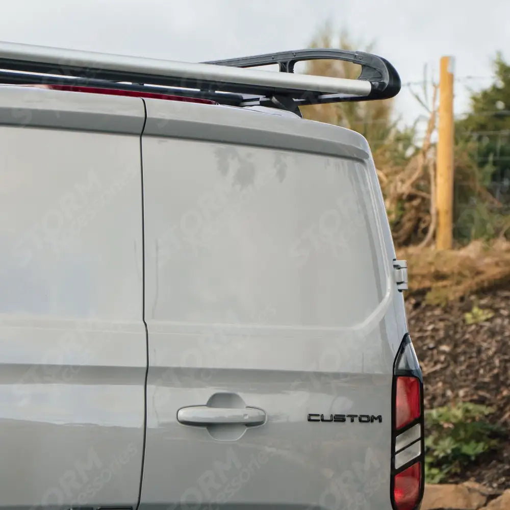 Rhino KammRack Black Aluminium Van Roof Rack For Ford Transit Custom 2023 On SWB Low Roof (L1H1) Twin Rear Doors