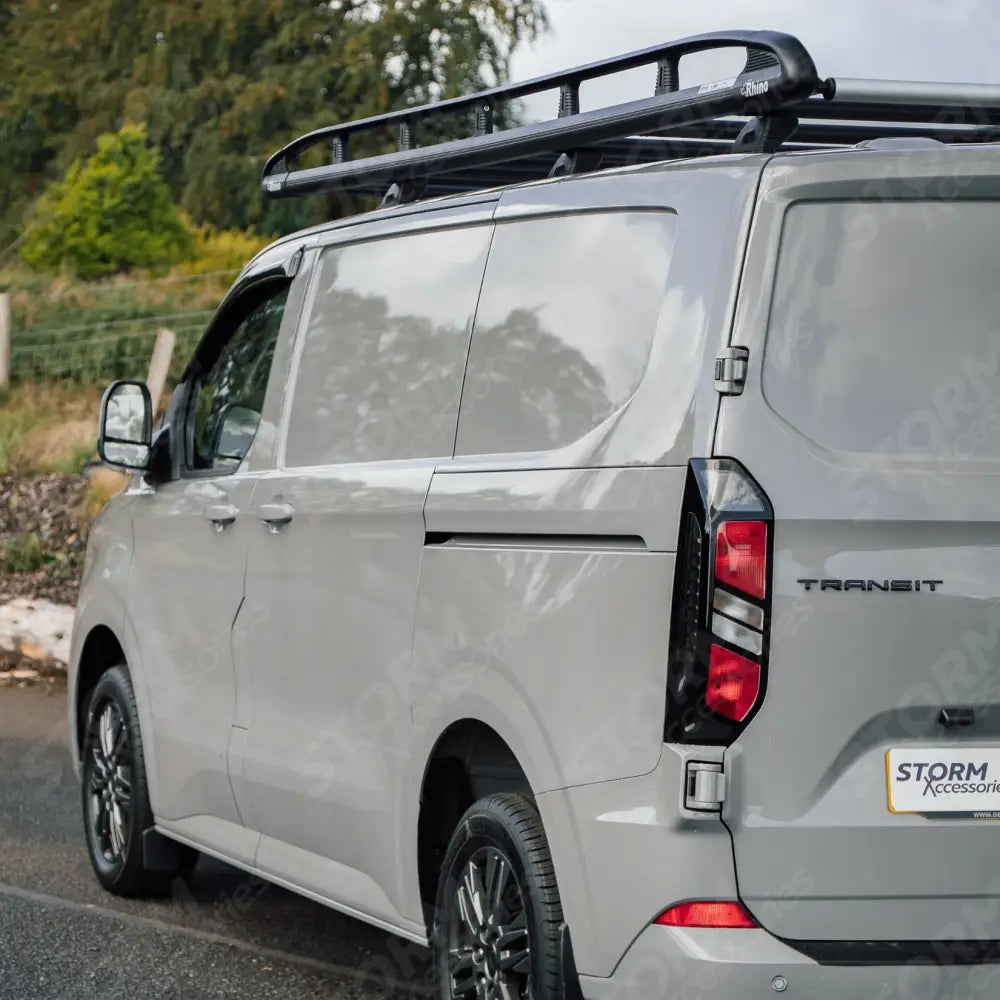 Rhino KammRack Black Aluminium Van Roof Rack For Ford Transit Custom 2023 On SWB Low Roof (L1H1) Twin Rear Doors