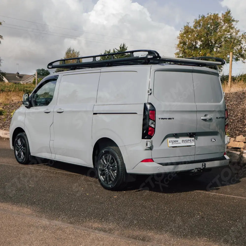 Rhino KammRack Black Aluminium Van Roof Rack For Ford Transit Custom 2023 On SWB Low Roof (L1H1) Twin Rear Doors