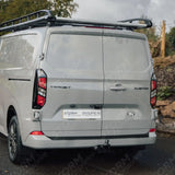 Rhino KammRack Black Aluminium Van Roof Rack For Ford Transit Custom 2023 On SWB Low Roof (L1H1) Twin Rear Doors