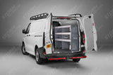 Rhino KammRack Black Aluminium Van Roof Rack - Ford Transit Custom 2023 On LWB Low Roof (L2H1) Twin Rear Doors