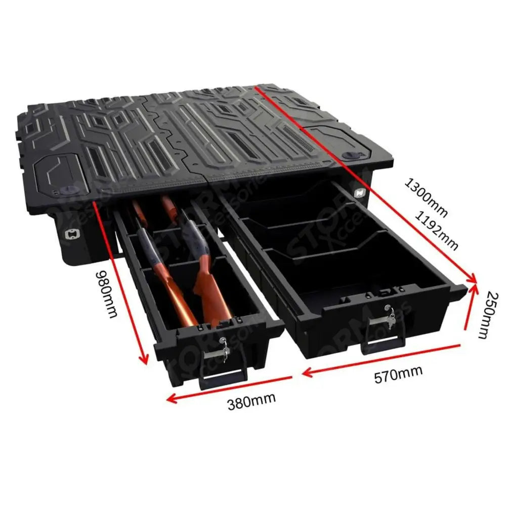 Ridge Bed Integrated Drawer System For Ford Ranger Dc 2023+