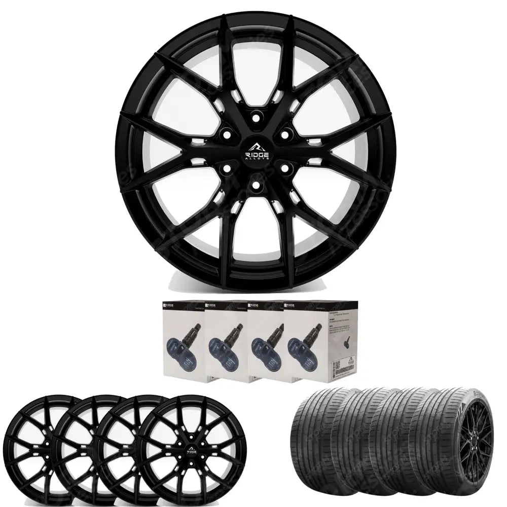 Ridge KN10 Satin Black 6X120 20 Inch Alloy With Tyre & TPMS Package 245/45/20