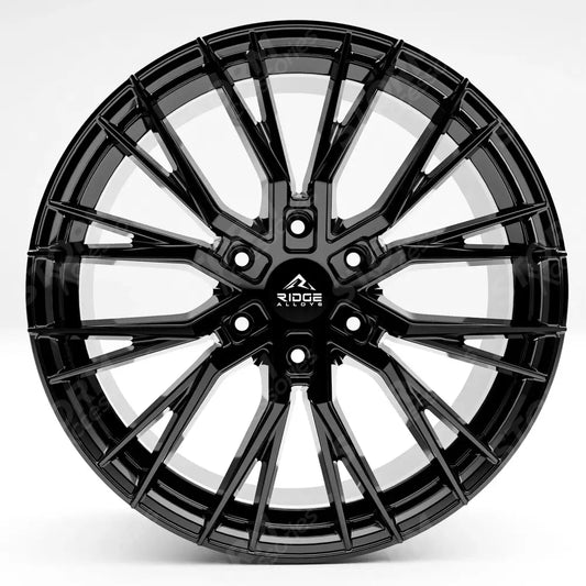 Ridge KN12 Gloss Black 6X120 20 Inch Alloys With Tyre & TPMS Package 245/40/20