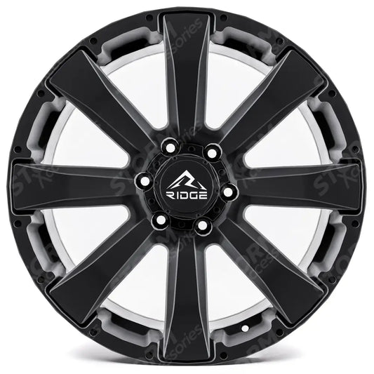 Ridge KN6 Satin Black 6X139.7 20 Inch Alloys