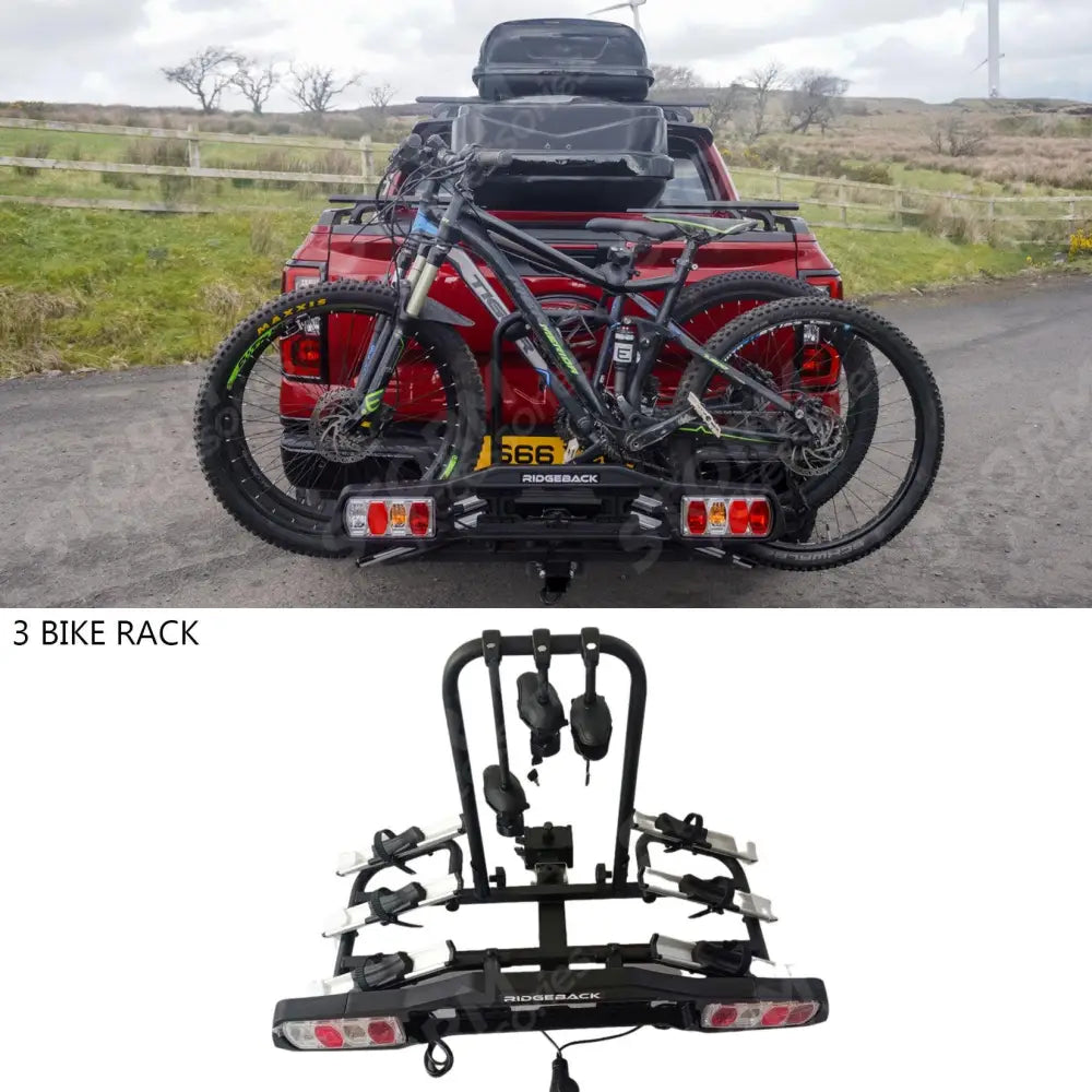 Ridgeback 3-bike Towbar Mounted Bike Rack