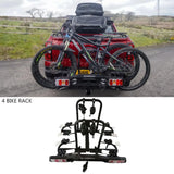 Ridgeback 4-bike Towbar Mounted Bike Rack