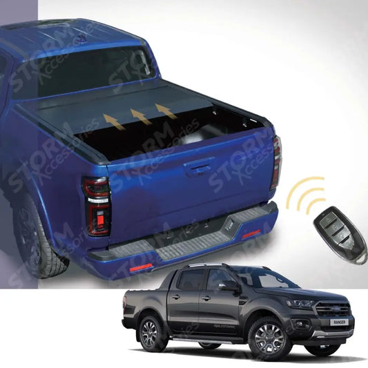 Ridgeback Auto Electric Roll Top Cover For Ford Ranger T6 Wildtrak Double Cab 2012-2022