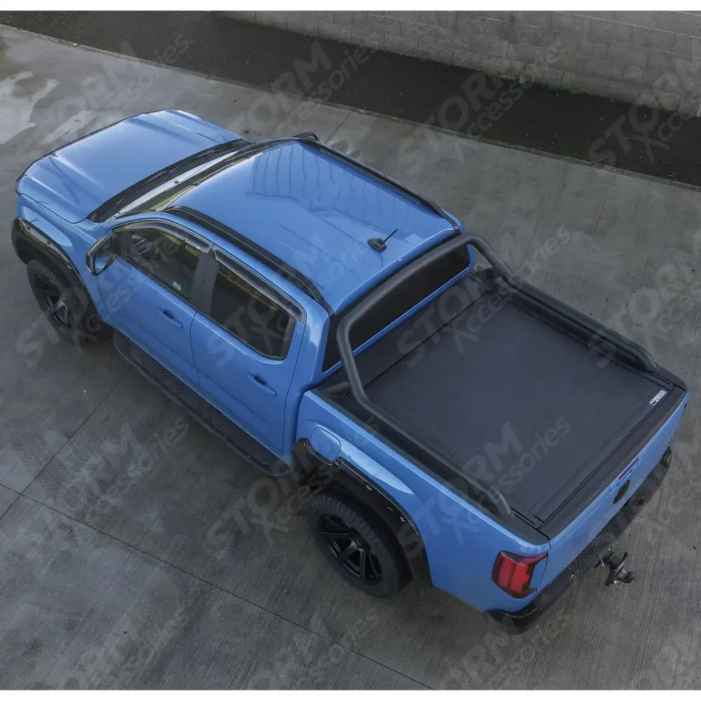 Ridgeback Auto Electric Roll Top Cover In Black For Ford Ranger T9 Wildtrak & Vw Amarok Double Cab 2023 On