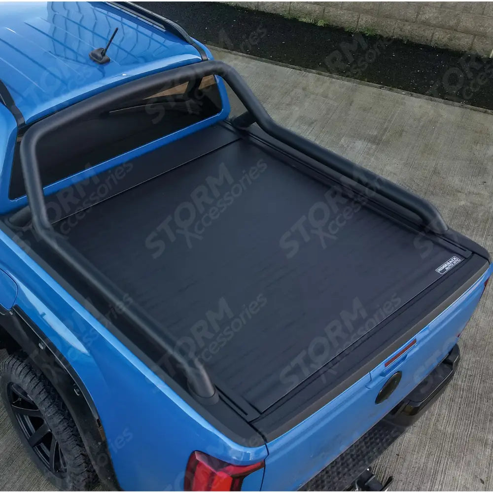 Ridgeback Auto Electric Roll Top Cover In Black For Ford Ranger T9 Wildtrak & Vw Amarok Double Cab 2023 On