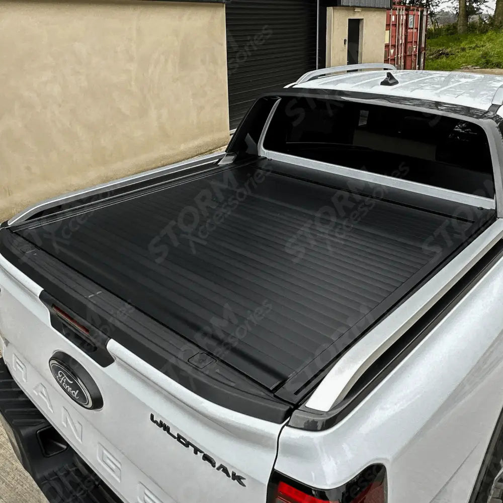 Ridgeback Auto Electric Roll Top Cover In Black For Ford Ranger T9 Wildtrak & Vw Amarok Double Cab 2023 On