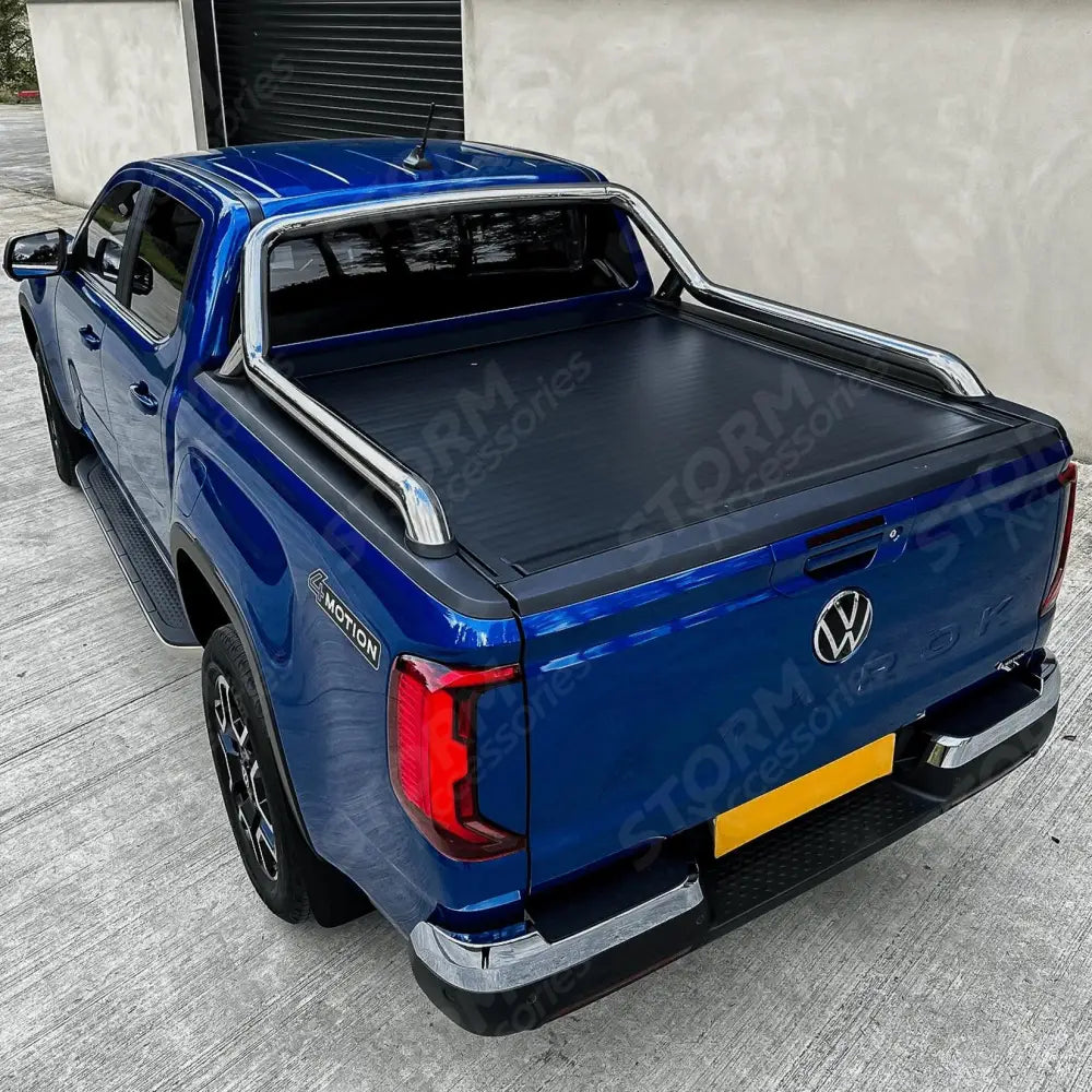 Ridgeback Auto Electric Roll Top Cover In Black For Ford Ranger T9 Wildtrak & Vw Amarok Double Cab 2023 On