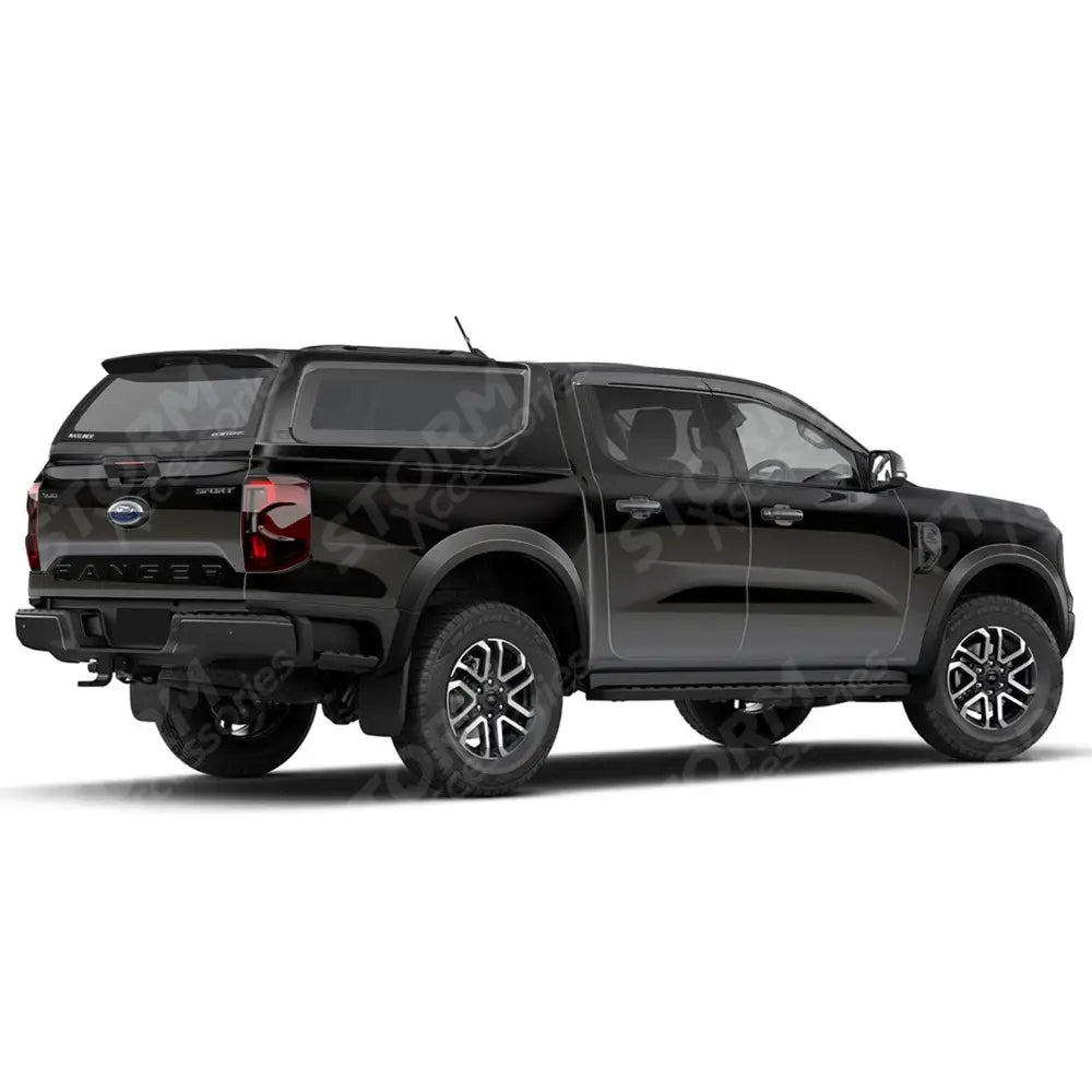 Ridgeback V-series Hardtop For Ford Ranger T9 2023 On Double Cab Agate Black - M7414