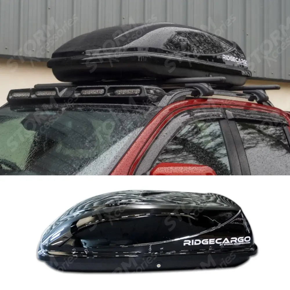 Ridgecargo Series 380l Roof Box In Black - 1350 X 380 X 890mm
