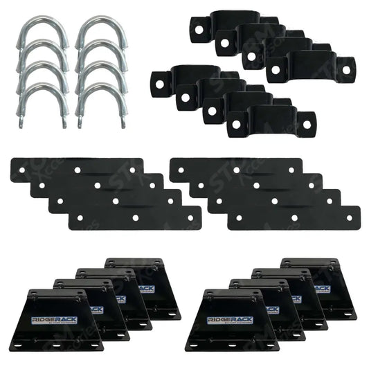 Ridgerack Roof Rack 4 Bar Style Silver For Vw Transporter T5 2003 - 2024