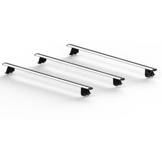 Ridgerack Roof Rack Rails V2 3 Bars Style In Silver For Ford Transit Custom 2012 - 2024