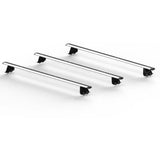 Ridgerack Roof Rack Rails V2 3 Bars Style In Silver For Ford Transit Custom 2012 - 2024