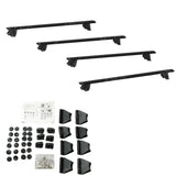 Ridgerack Roof Rack Rails V2 4 Bars Style In Black For Ford Transit MK8 2014 on