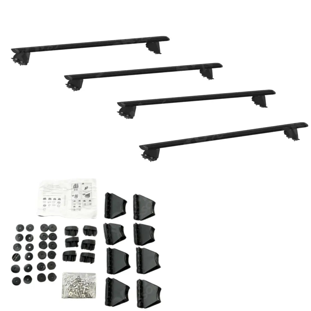 Ridgerack Roof Rack Rails V2 4 Bars Style In Black For Ford Transit MK8 2014 on