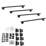 Ridgerack Roof Rack Rails V2 4 Bars Style In Black For Ford Transit MK8 2014 on