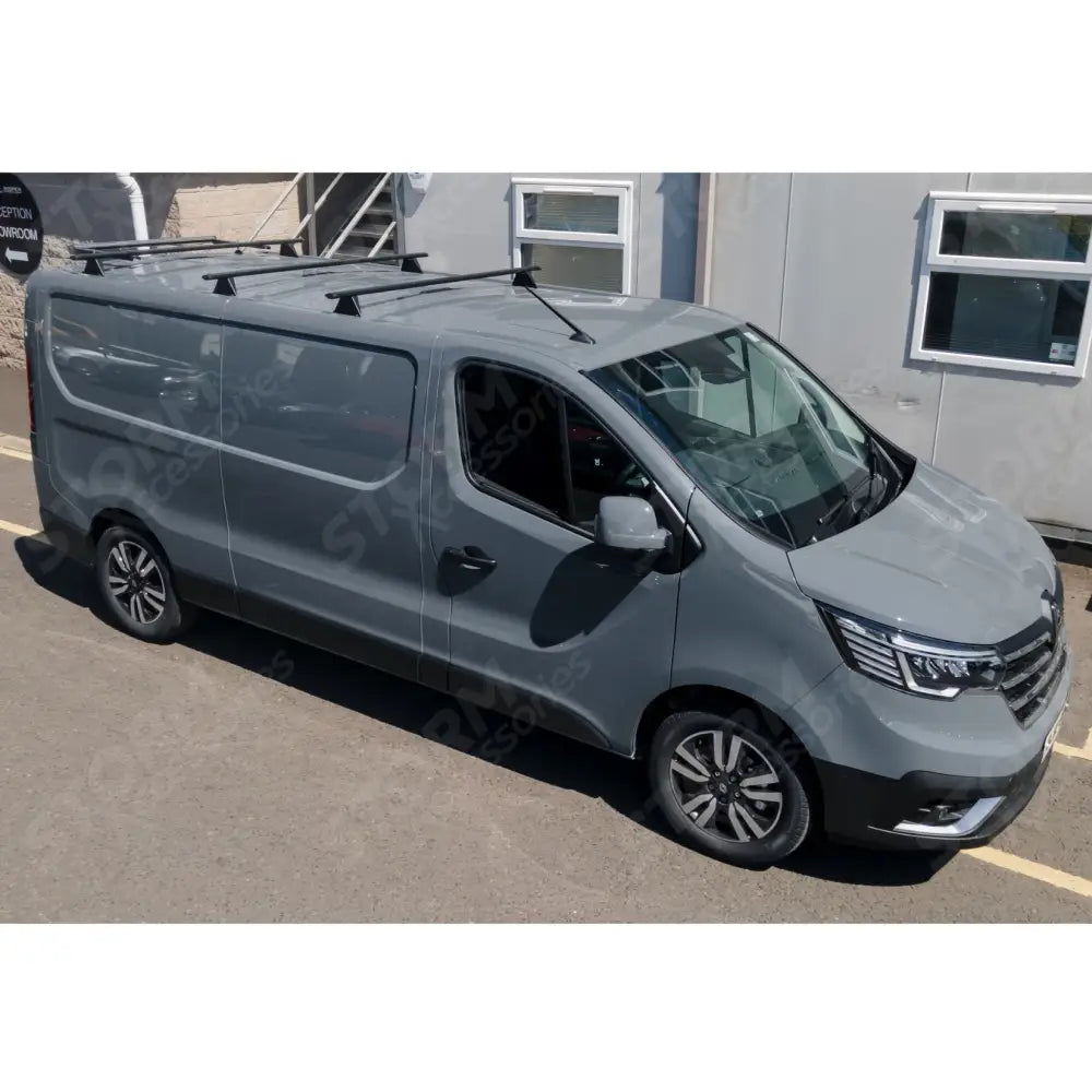 Ridgerack Roof Rack V2 3 Bars Style In Black For Renault Trafic - Vauxhall Vivaro 2014 On