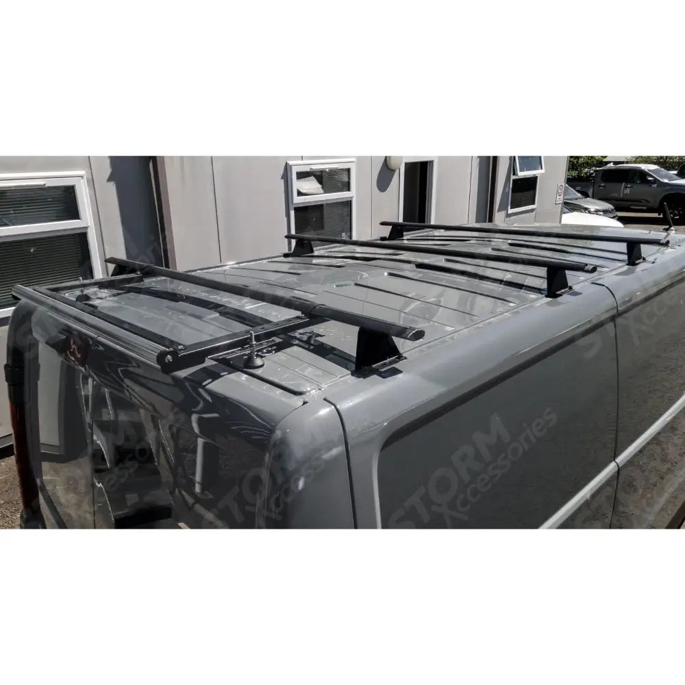 Ridgerack Roof Rack V2 3 Bars Style In Black For Renault Trafic - Vauxhall Vivaro 2014 On