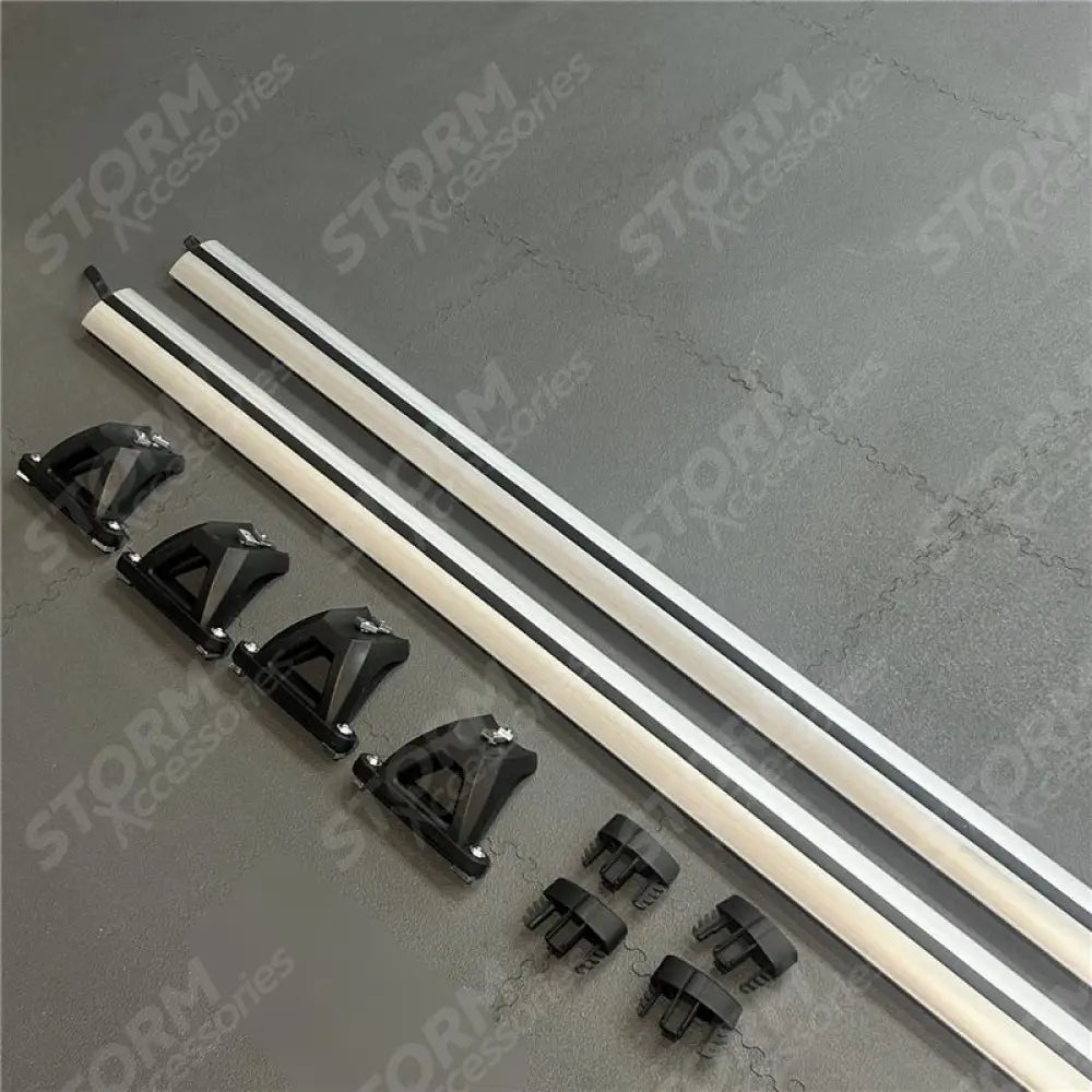 Ridgerail V2 Crossbars - Cross Bars Rails For Roll Top Tonneau Cover - Silver