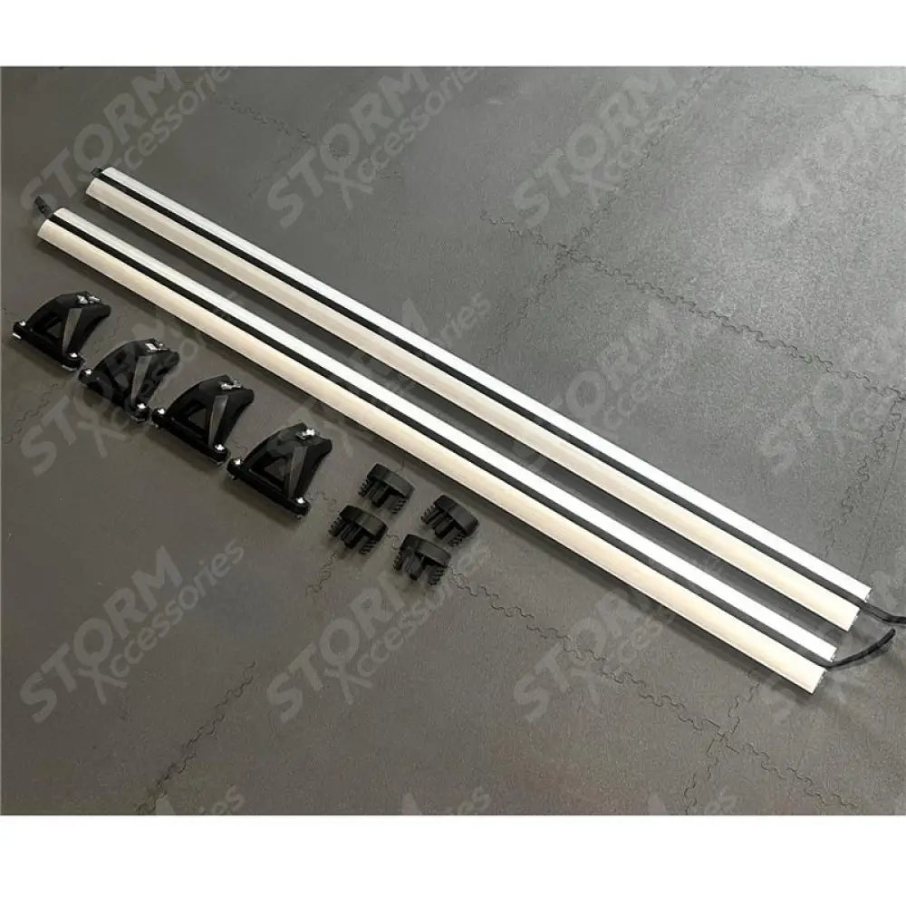 Ridgerail V2 Crossbars - Cross Bars Rails For Roll Top Tonneau Cover - Silver