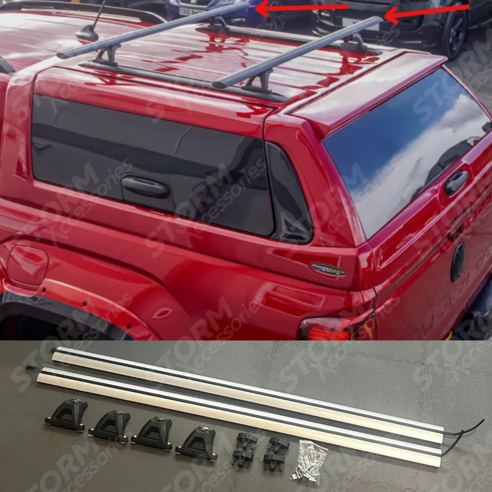 Ridgerail V2 Crossbars - Cross Bars Rails For Roll Top Tonneau Cover - Silver