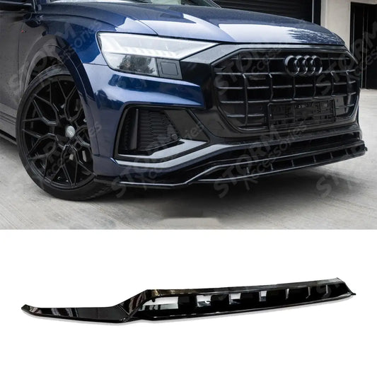 Risper Front Splitter Lip Gloss Black For Audi Q8 S Line 2018+