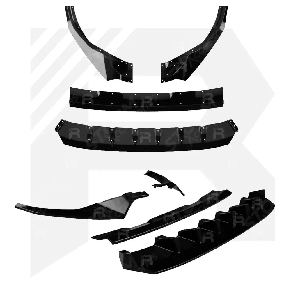 Risper Front Splitter Lip Gloss Black For Audi Q8 S Line 2018+