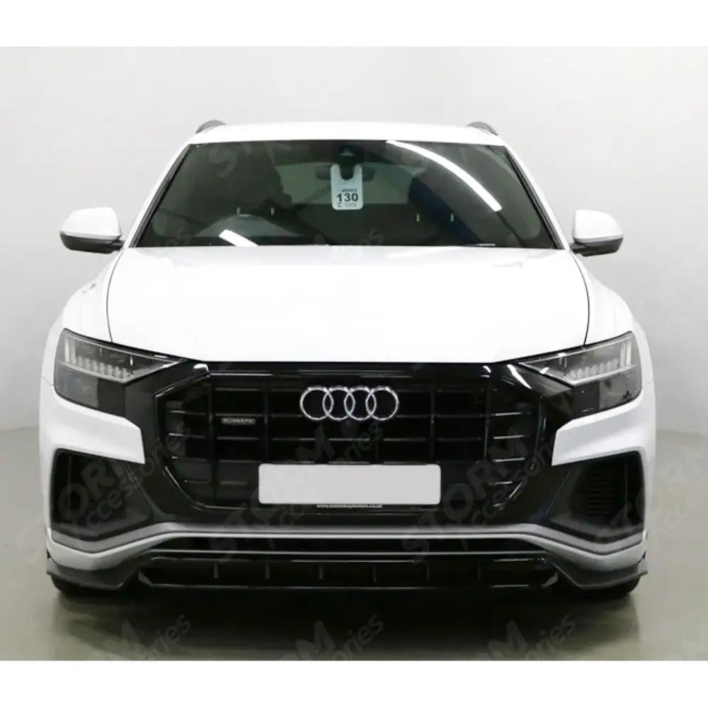 Risper Front Splitter Lip Gloss Black For Audi Q8 S Line 2018+