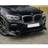 Risper Front Splitter Lip Gloss Black For Bmw X3 G01 2018-2021