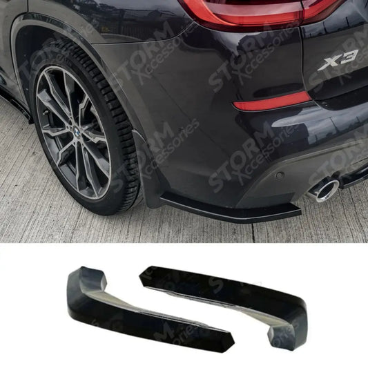 Risper Rear Bumper Corner Splitters Gloss Black For Bmw X3 G01 2018-2021