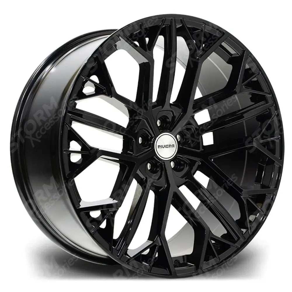 Riviera Rv198 Gloss Black 22 Inch Alloys - 5x112 Et35 Cb66.6 Qty 1