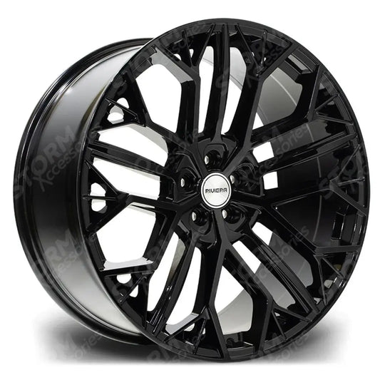 Riviera Rv198 Gloss Black 22 Inch Alloys - 5x112 Et35 Cb66.6 Qty 1