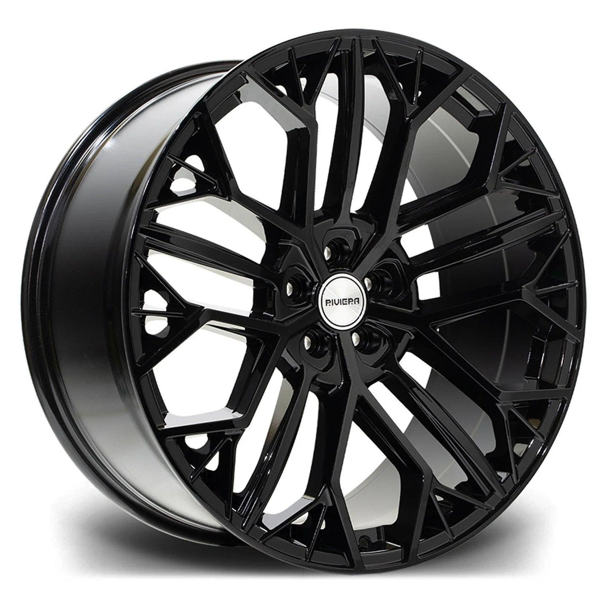 Riviera Rv198 Gloss Black 22 Inch Alloys - 5x112 Et35 Cb66.6 Qty 1